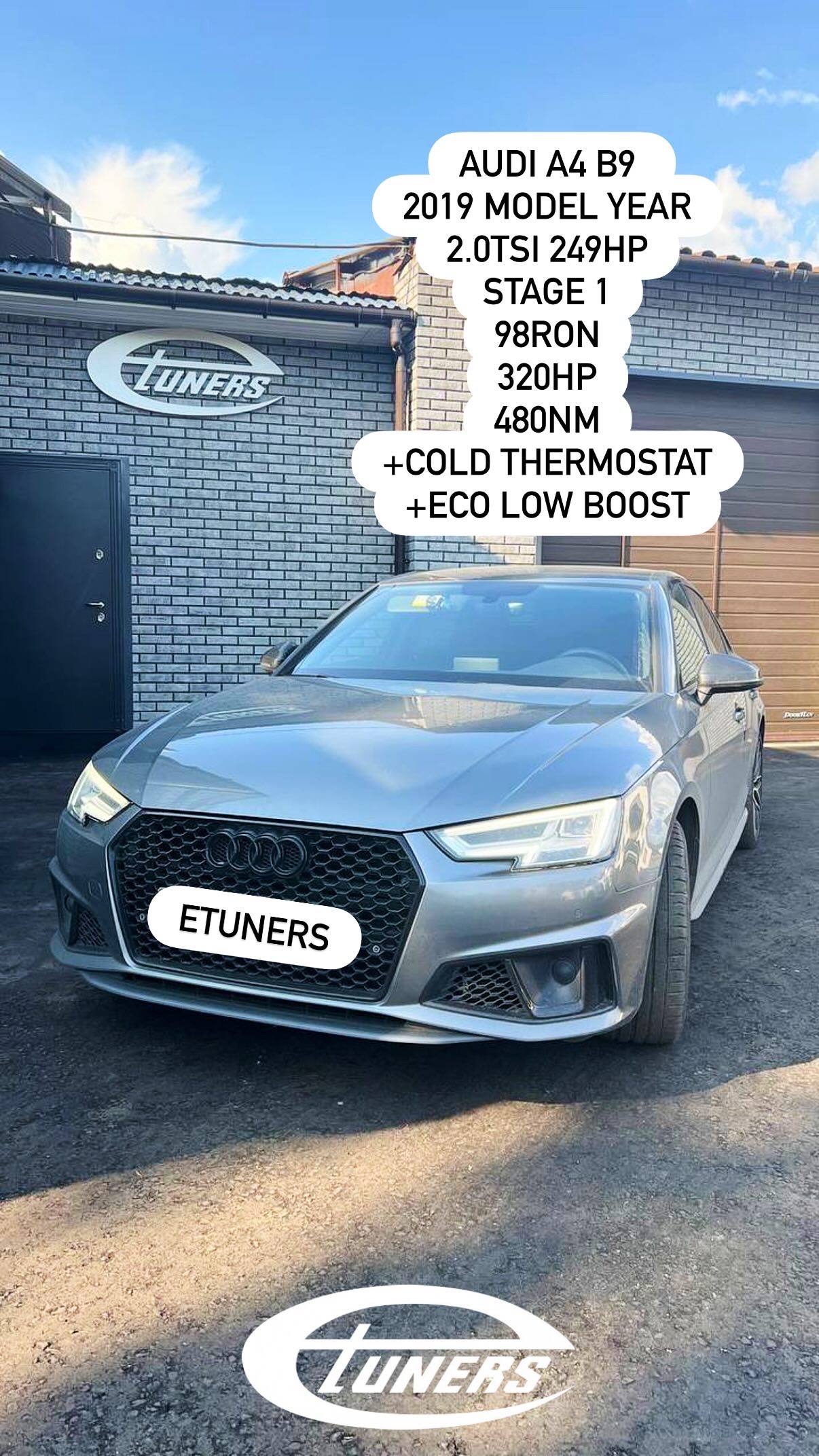 Audi A4 B9 2.0 TSI Stage 1: +30 HP at Etuners