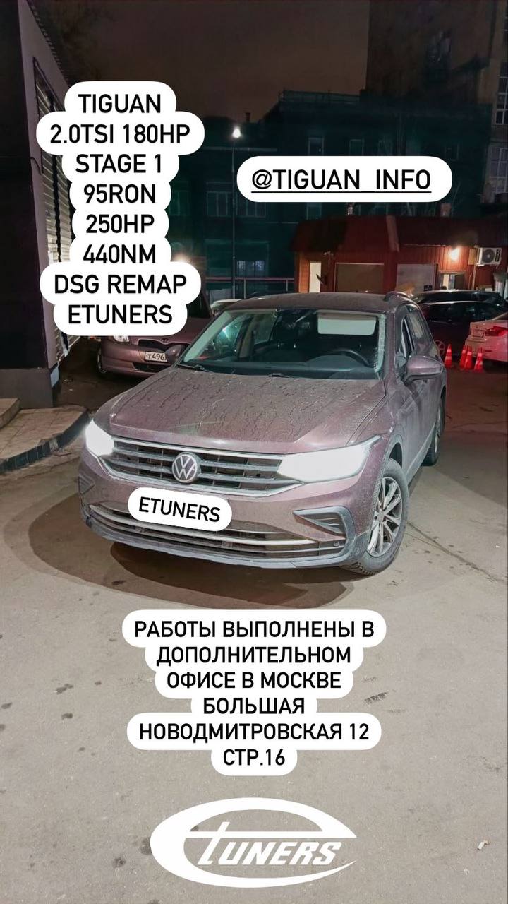 Tiguan 2.0 TSI 180 hp Stage 1: increase in power and torque