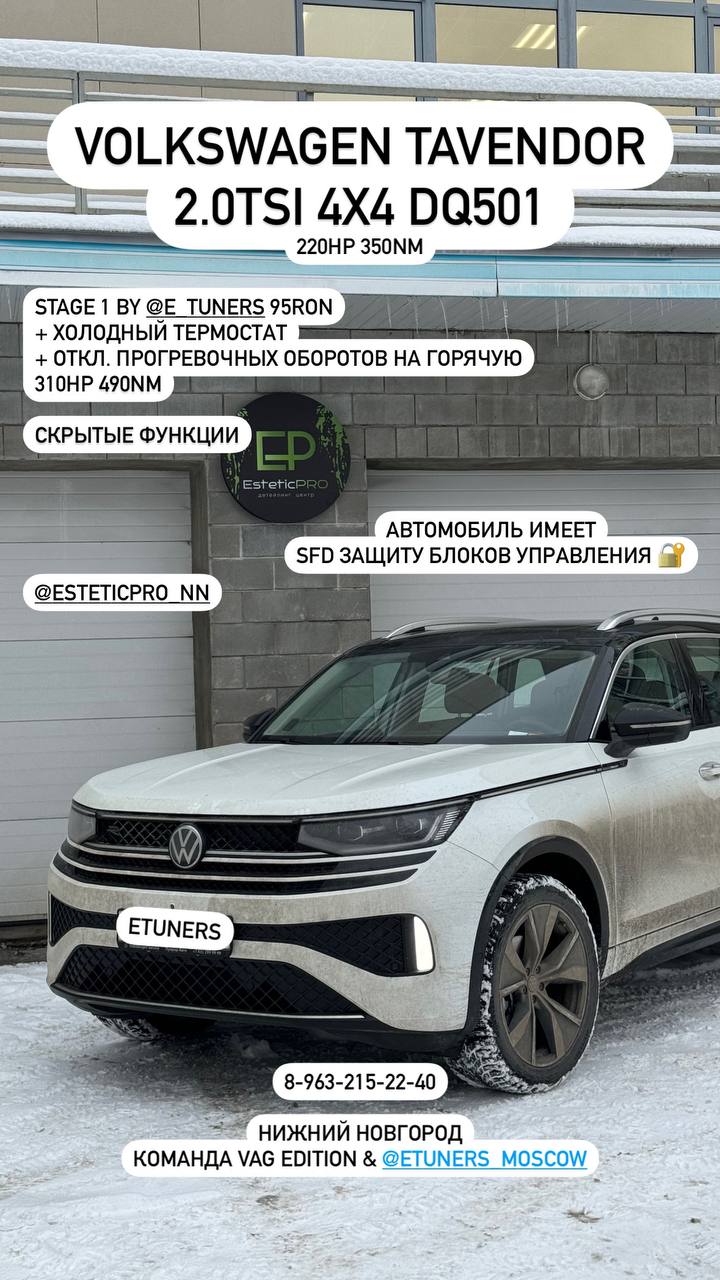 Volkswagen Tavendor 2.0 TSI Stage 1: +90 HP and +140 Nm