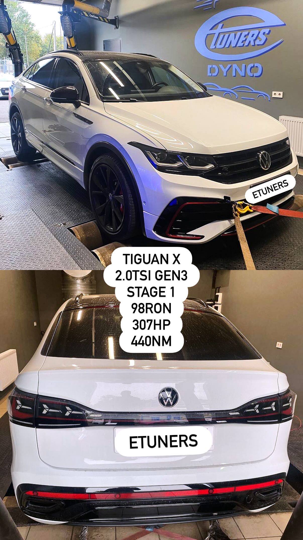 Tiguan X 2.0 TSI Stage 1: +307 hp and +440 Nm