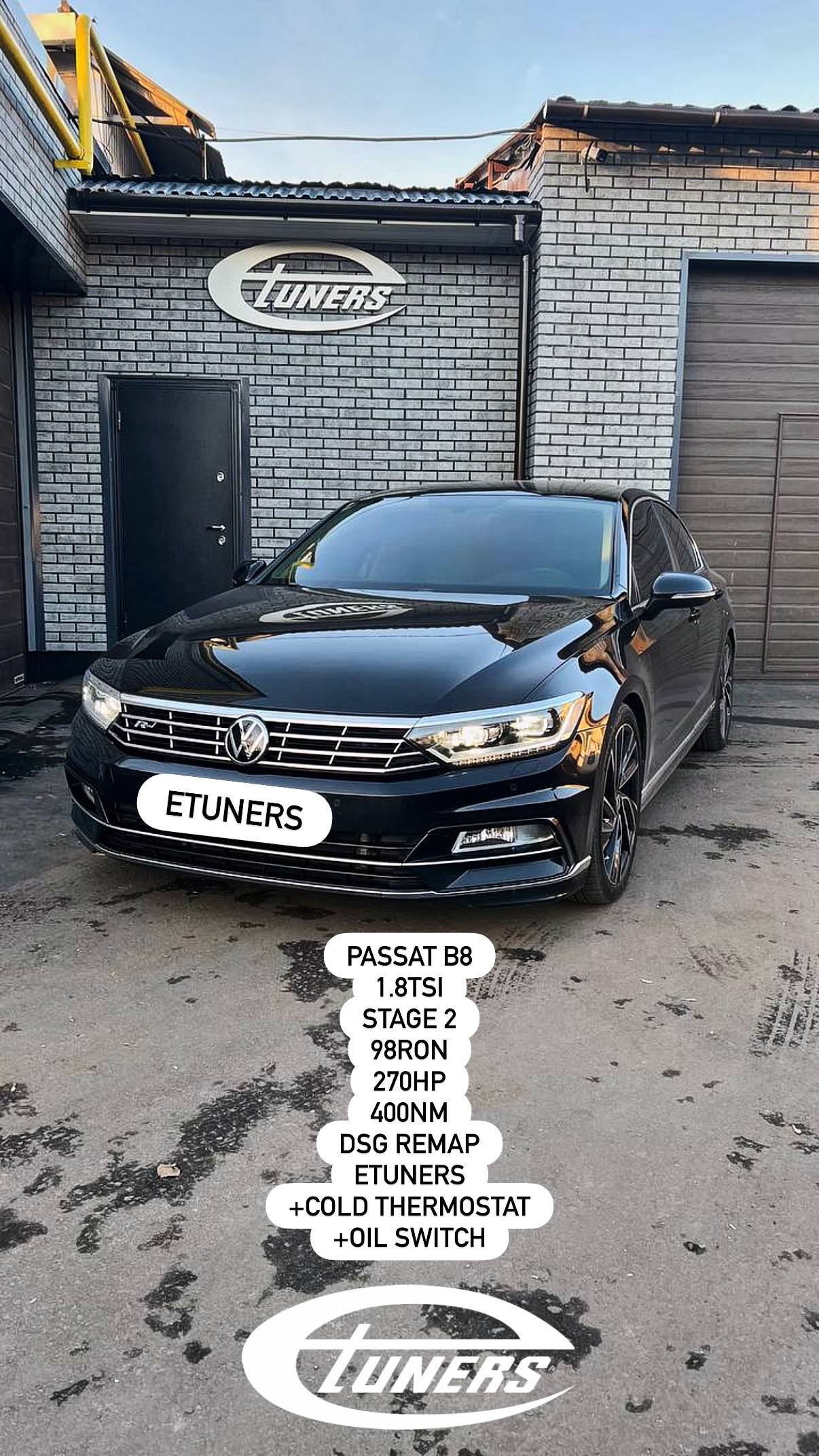 Passat B8 1.8 TSI Stage 2: Increase in power and torque