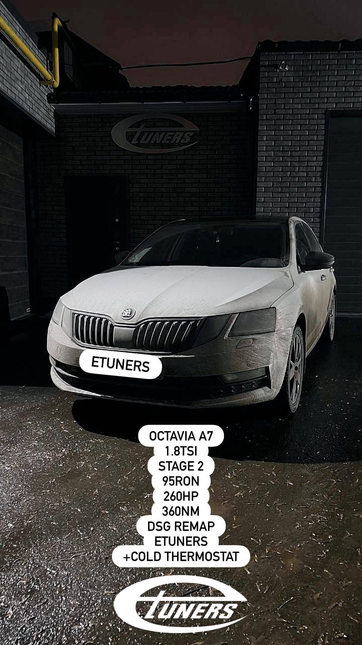 Skoda Octavia A7 1.8 TSI Stage 2: Power increase to 220 hp.