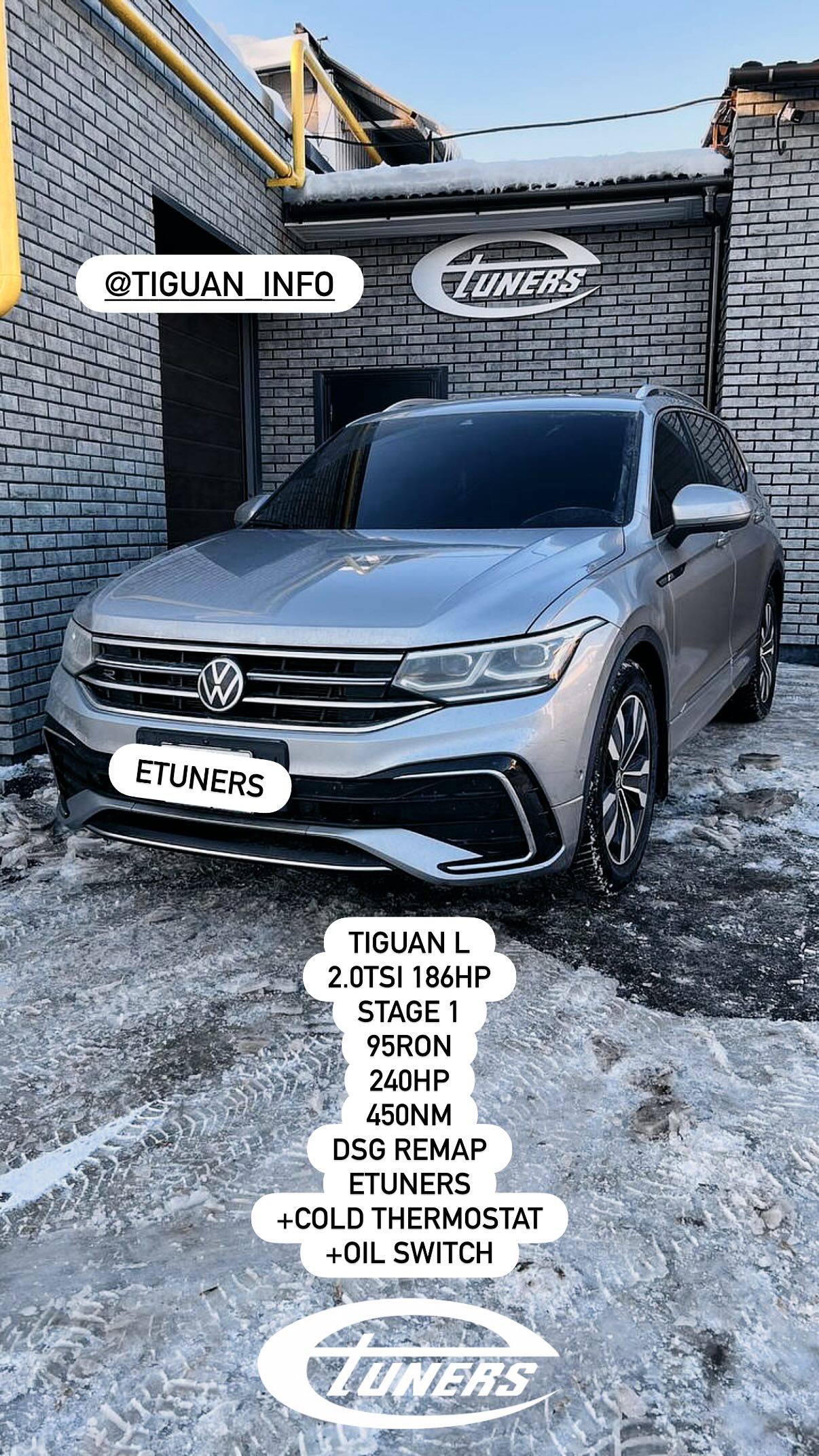 Tiguan L 2.0 TSI Stage 1: +186 hp on Etuners