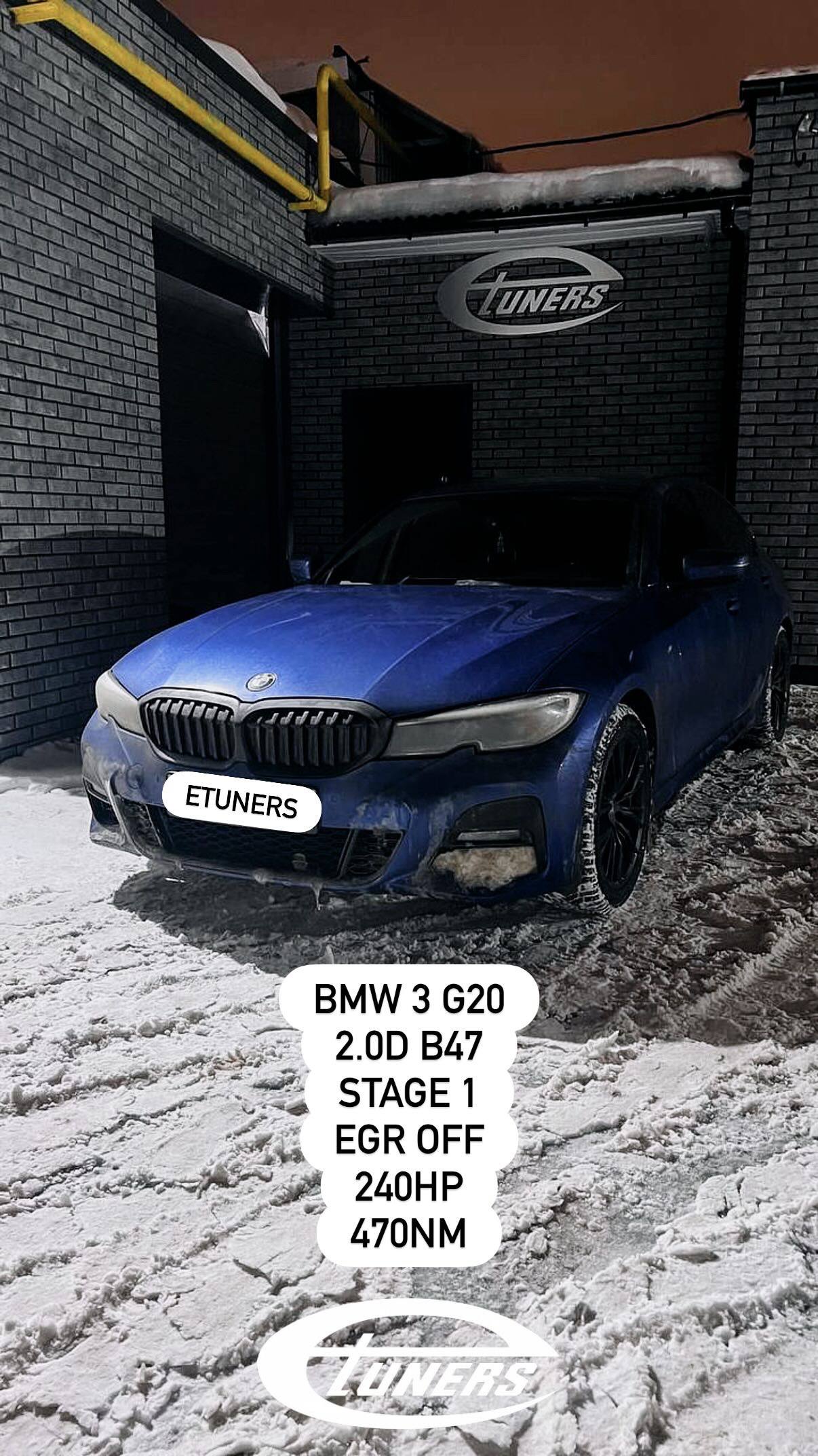 BMW 3 G20 2.0d Stage 1: power increase to 190 hp.