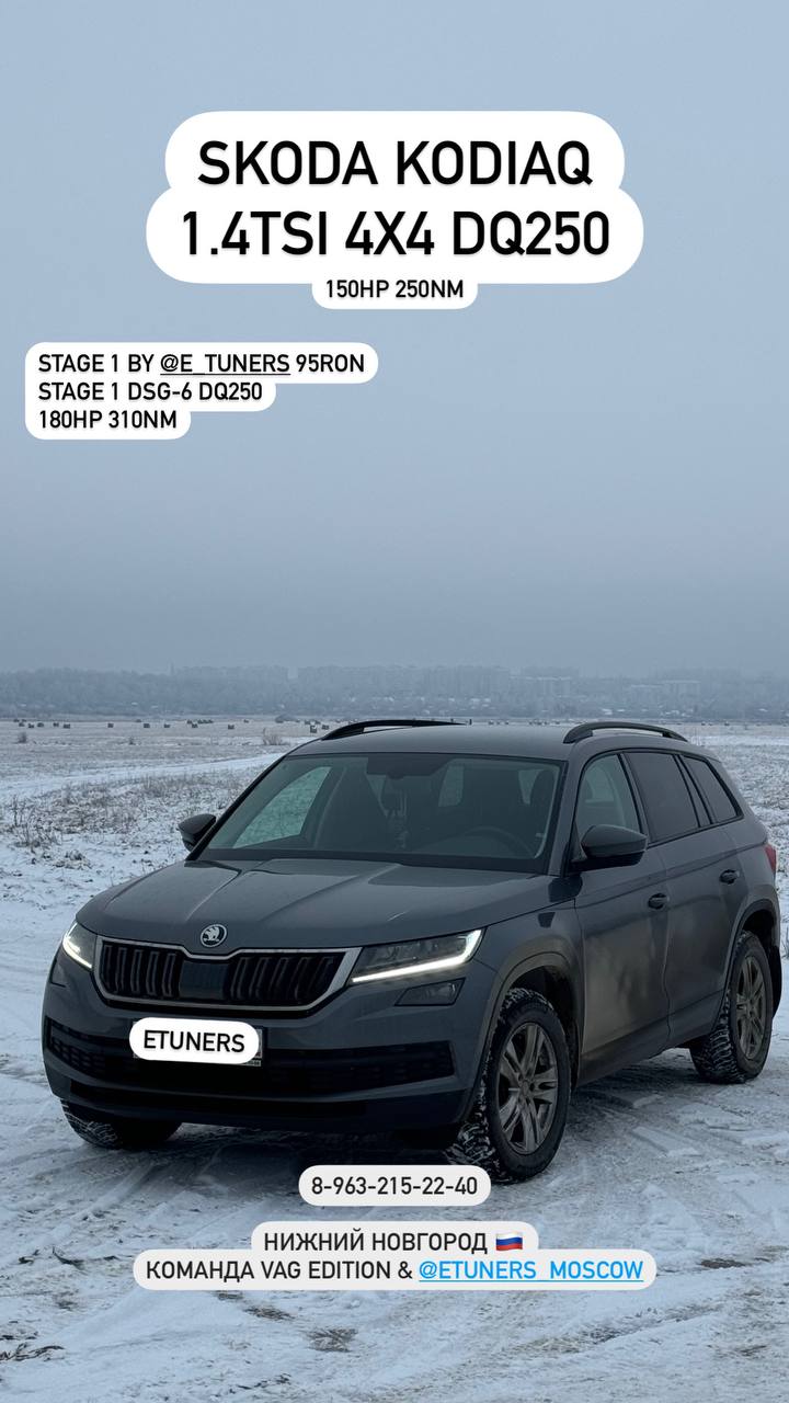 Skoda Kodiaq 1.4TSI Stage 1: +25 hp and +60 Nm