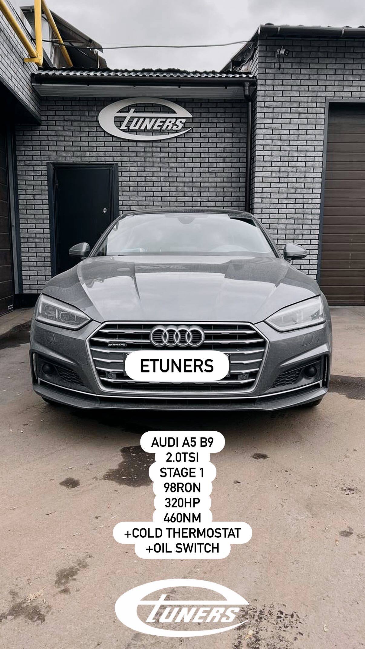 Audi A5 B9 2.0 TSI Stage 1: increase of +30 HP and +50 Nm