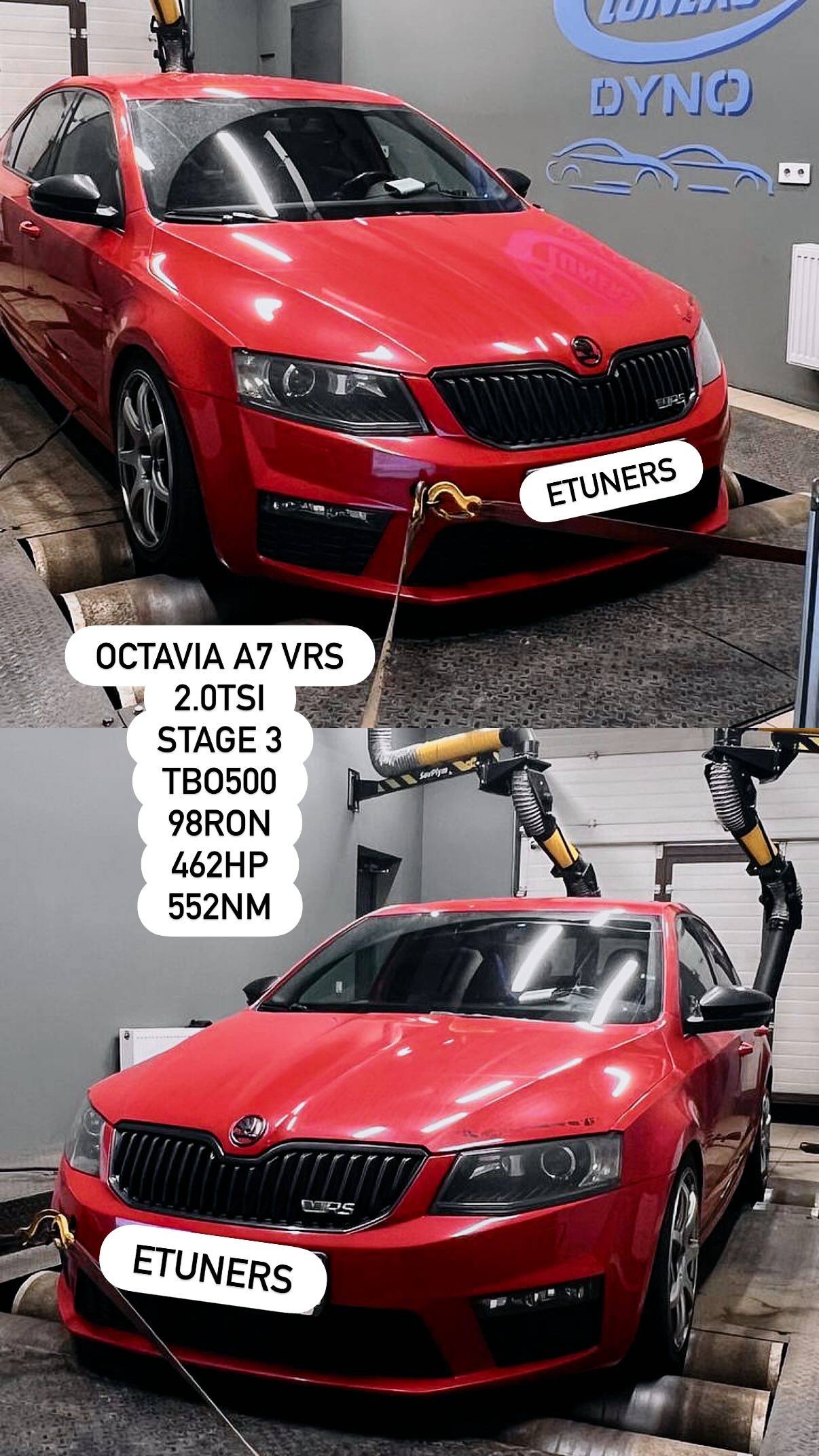 Octavia A7 VRS TBO500 Ron98: 462 л.с. и 552 Нм