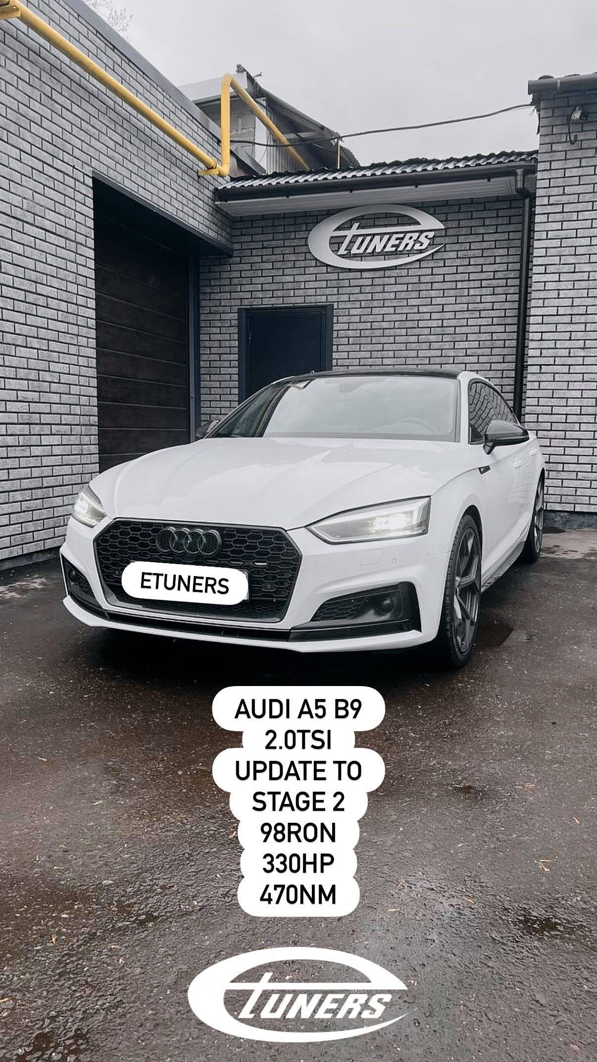 Audi A5 B9 2.0 TSI Stage 2: Increase in power up to 300 hp.