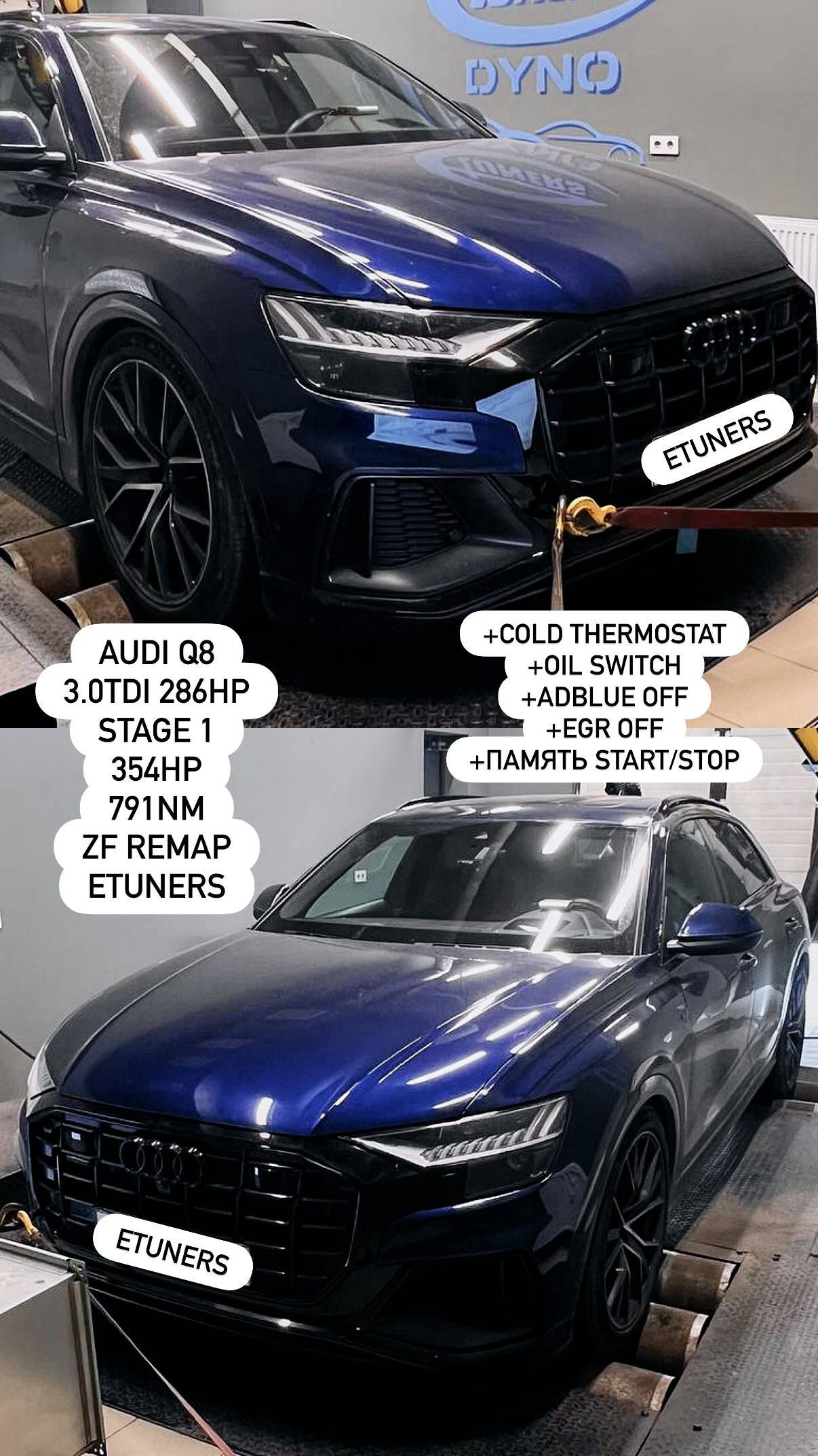 Audi Q8 3.0 TDI Stage 1: +68 hp and +191 Nm