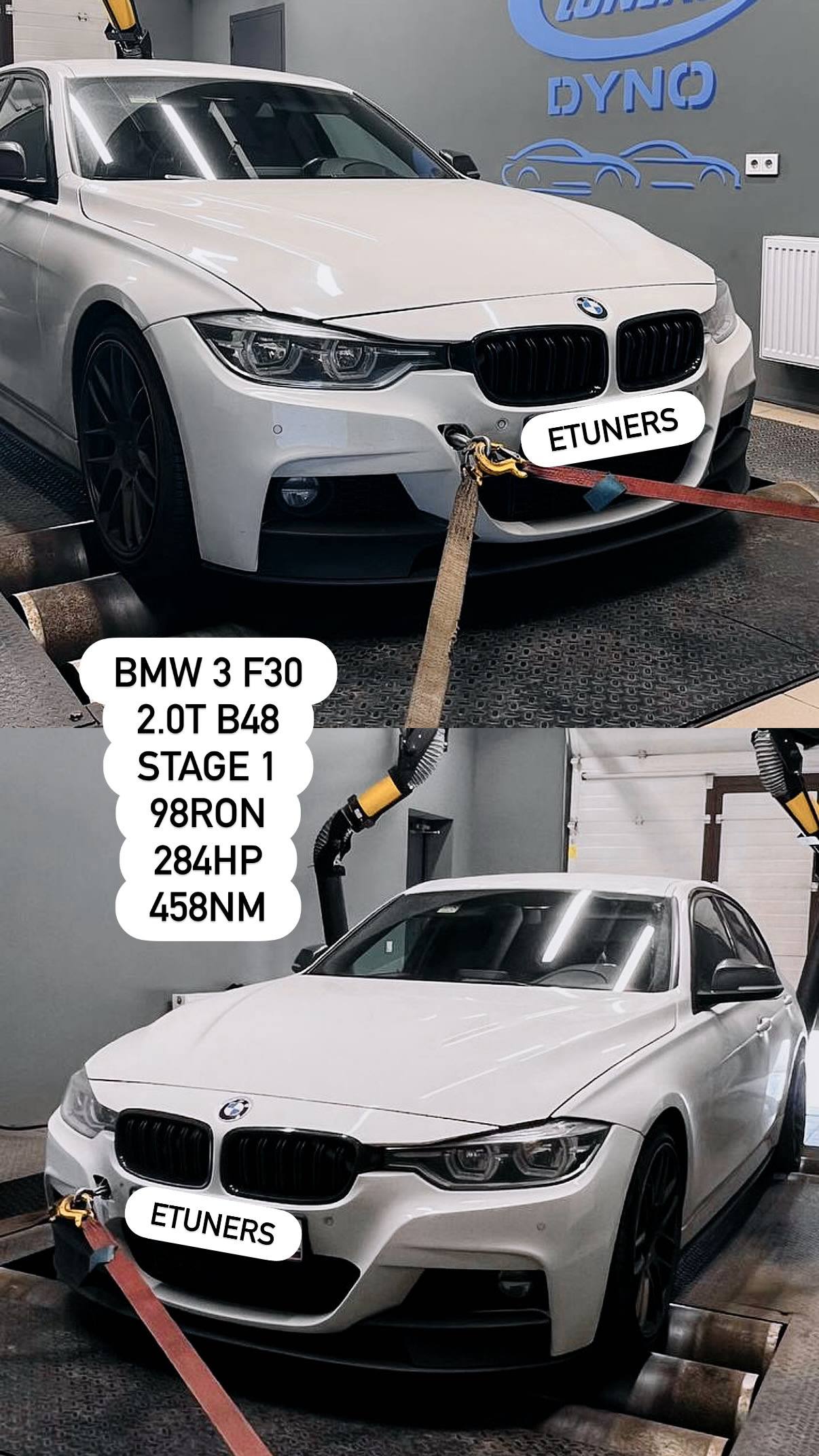 BMW F30 2.0T Stage 1: +284 hp and +458 Nm