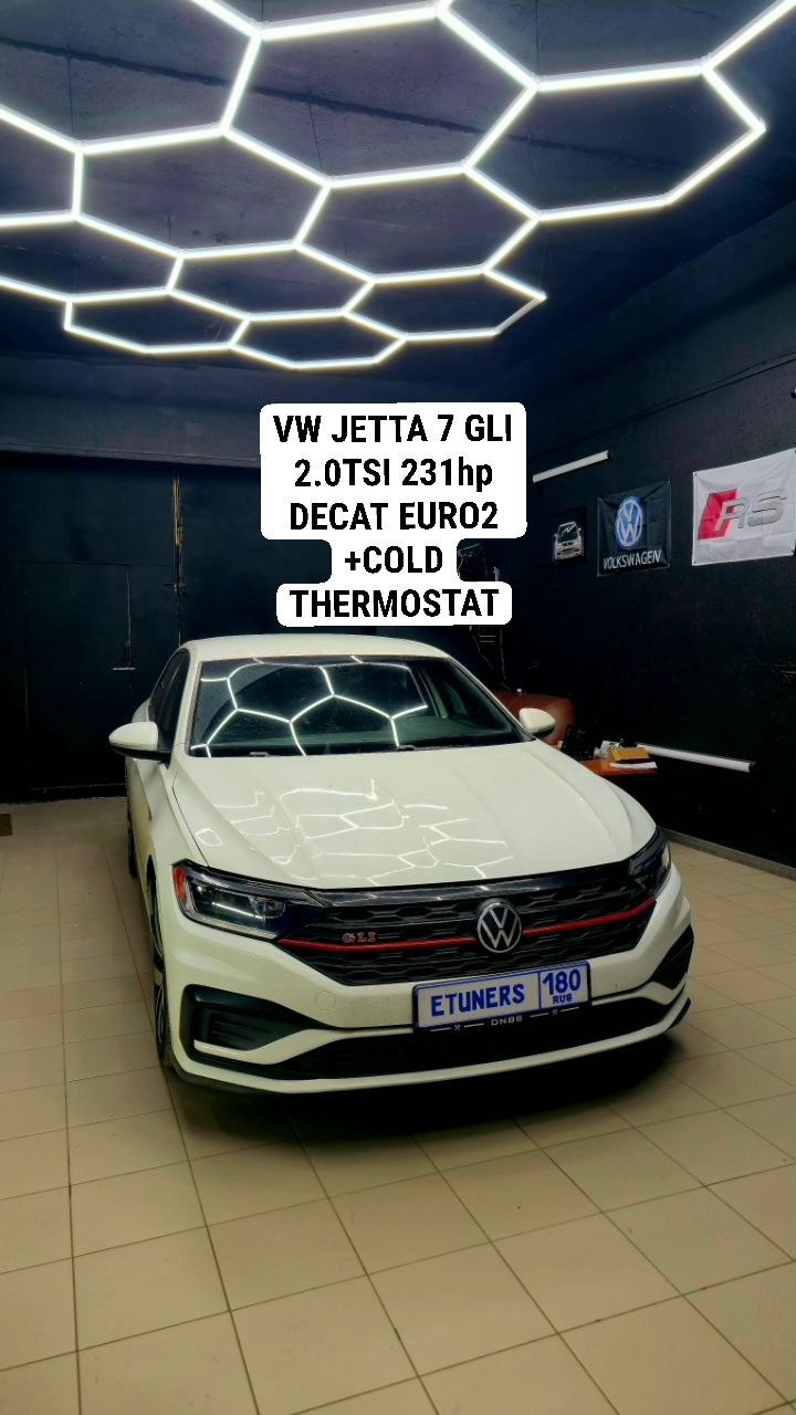 VW Jetta 7 GLI: decat and cold thermostat for 231 hp.