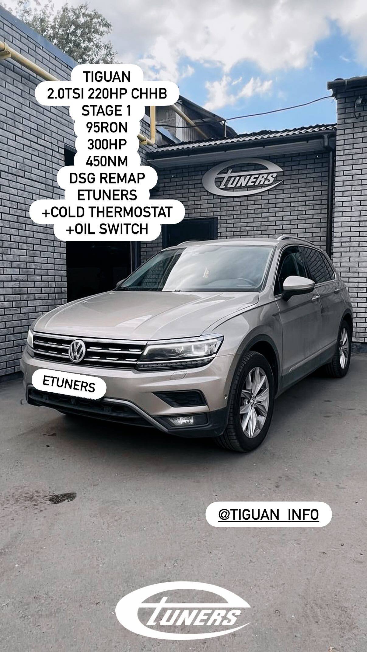 Tiguan 2.0 TSI Stage 1: Увеличение до 220 л.с. (05.06.2026)