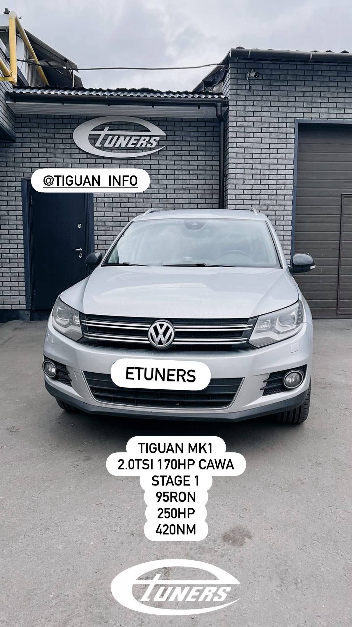 Volkswagen Tiguan mk1 2.0 TSI Stage 1: +30 л.с. и +50 Nm