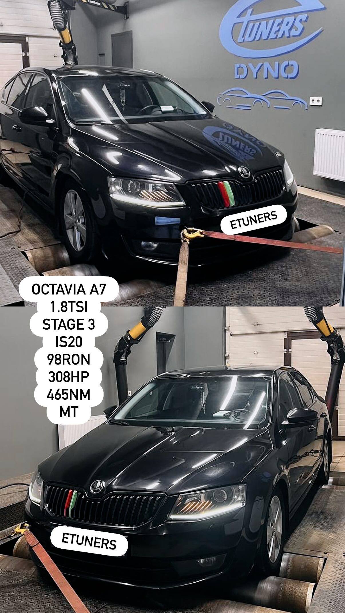 Octavia A7 1.8 TSI Stage 3: Increase in power up to 250 hp.