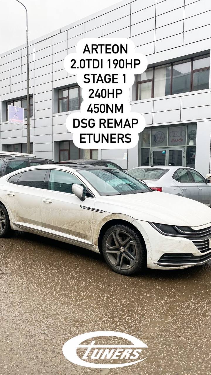 Arteon 2.0 TDI Stage 1: Increase to 190 hp.