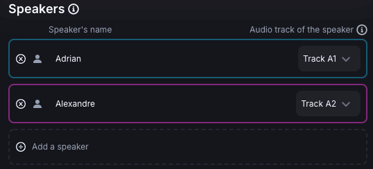 One Camera Speakers Settings