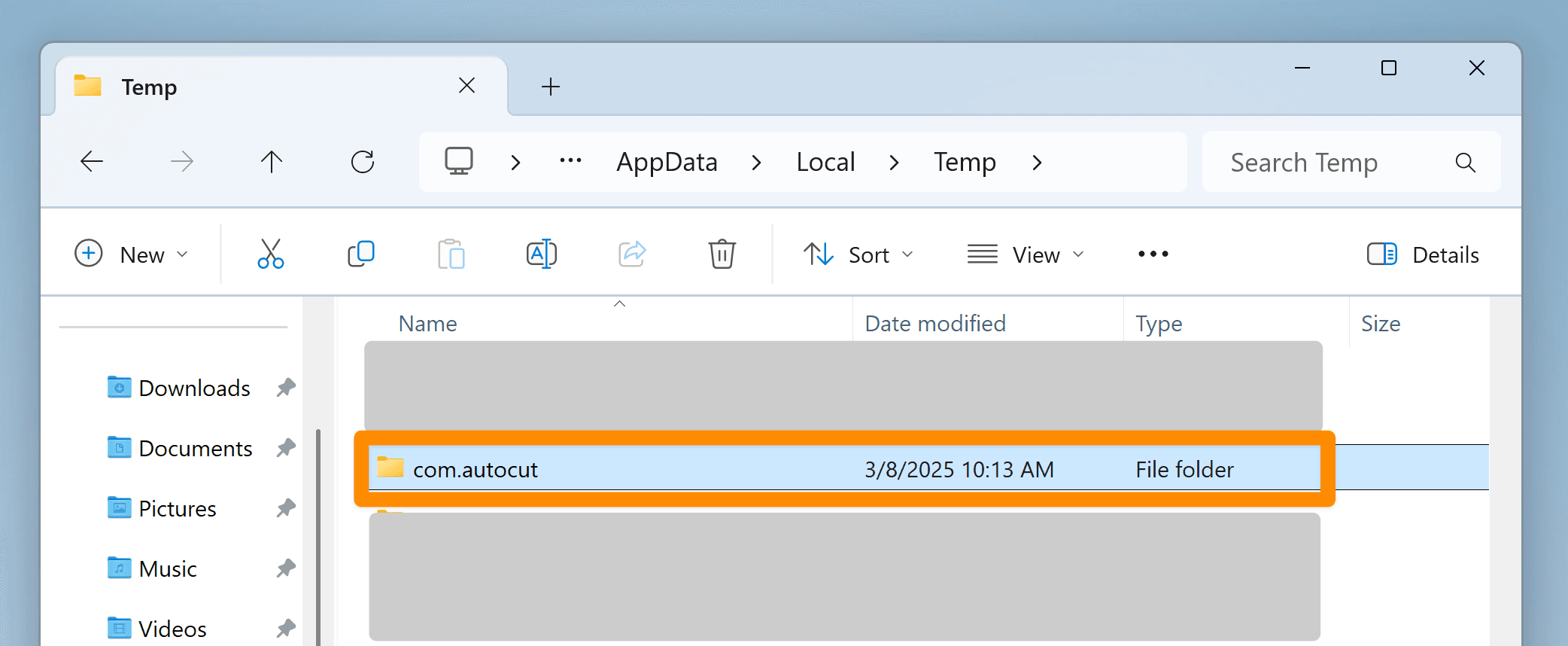 Remove temp folder AutoCut