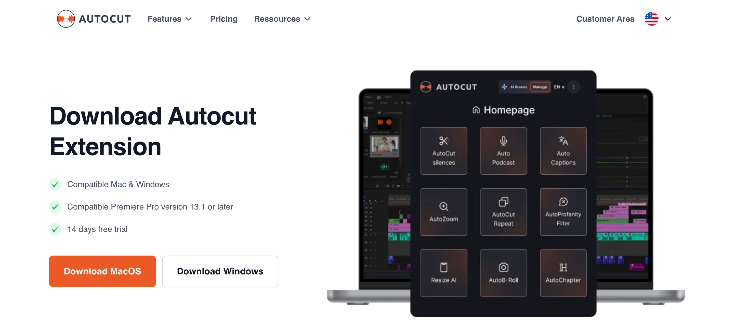 Download AutoCut page