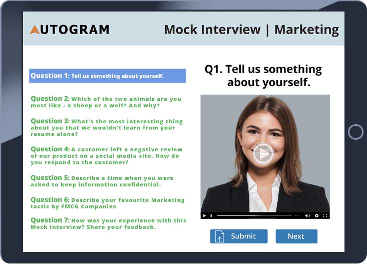 Autogram Career Cloud for Students Video Resume Mock Interviews Jobs