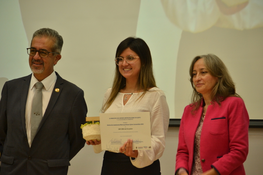 GM OBB DEL ECUADOR RECIBE RECONOCIMIENTO ̈DISTINCIÓN AMBIENTAL 