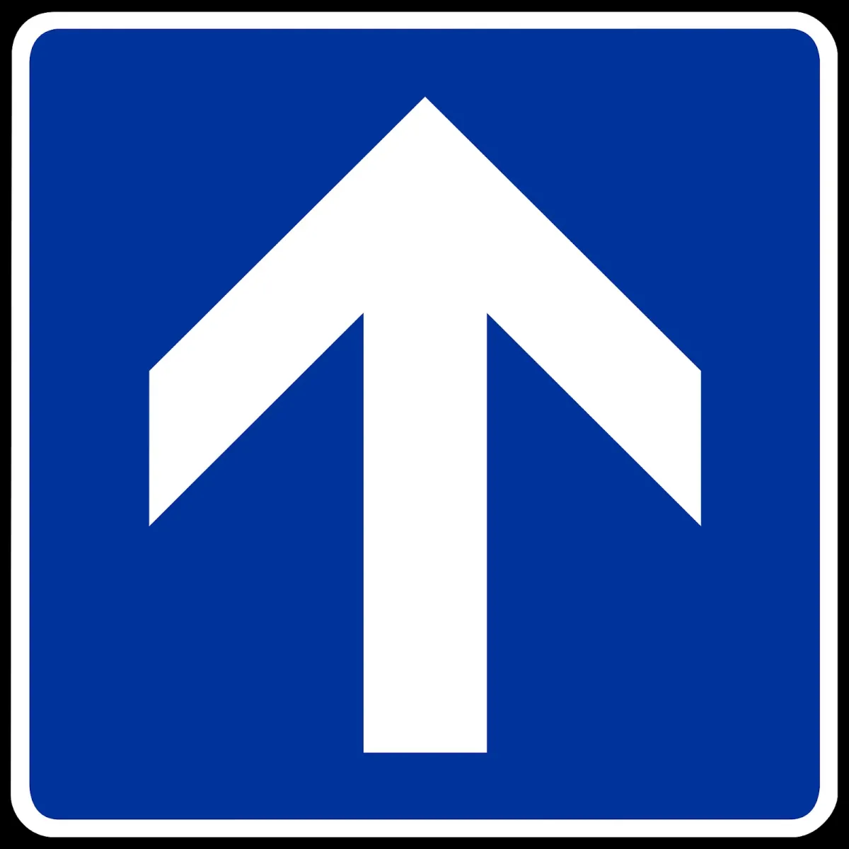 droga jednokierunkowa znak informacyjny