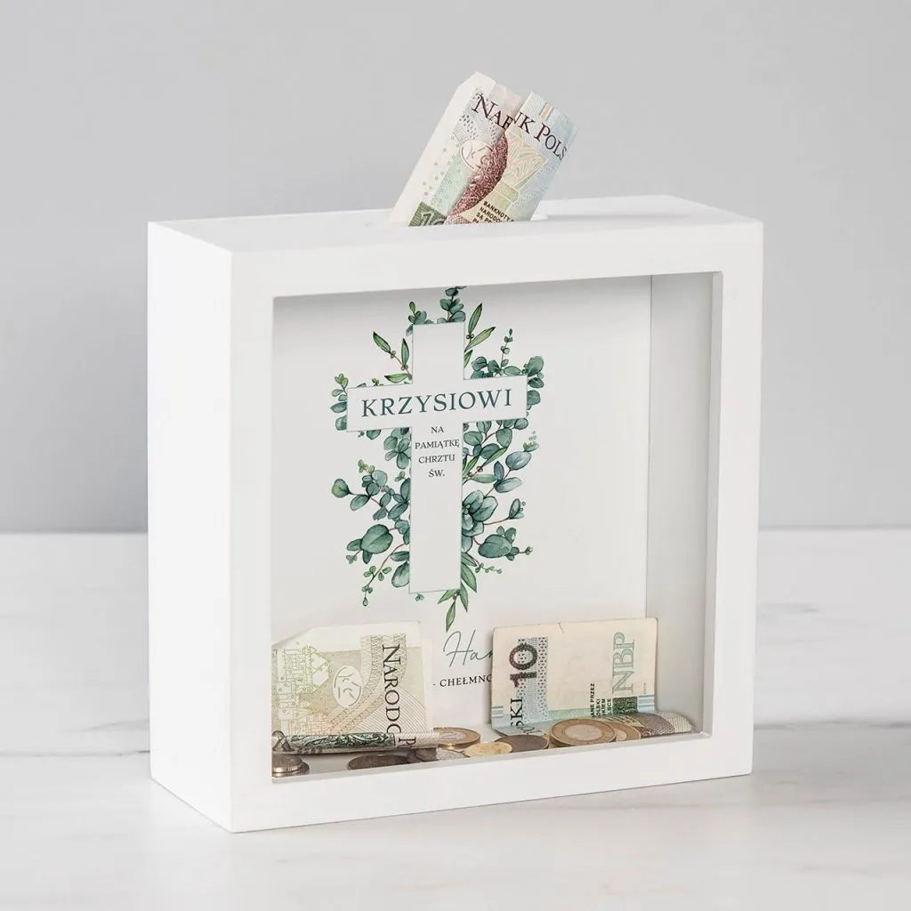 Personalizowana skarbonka NA CHRZCINY