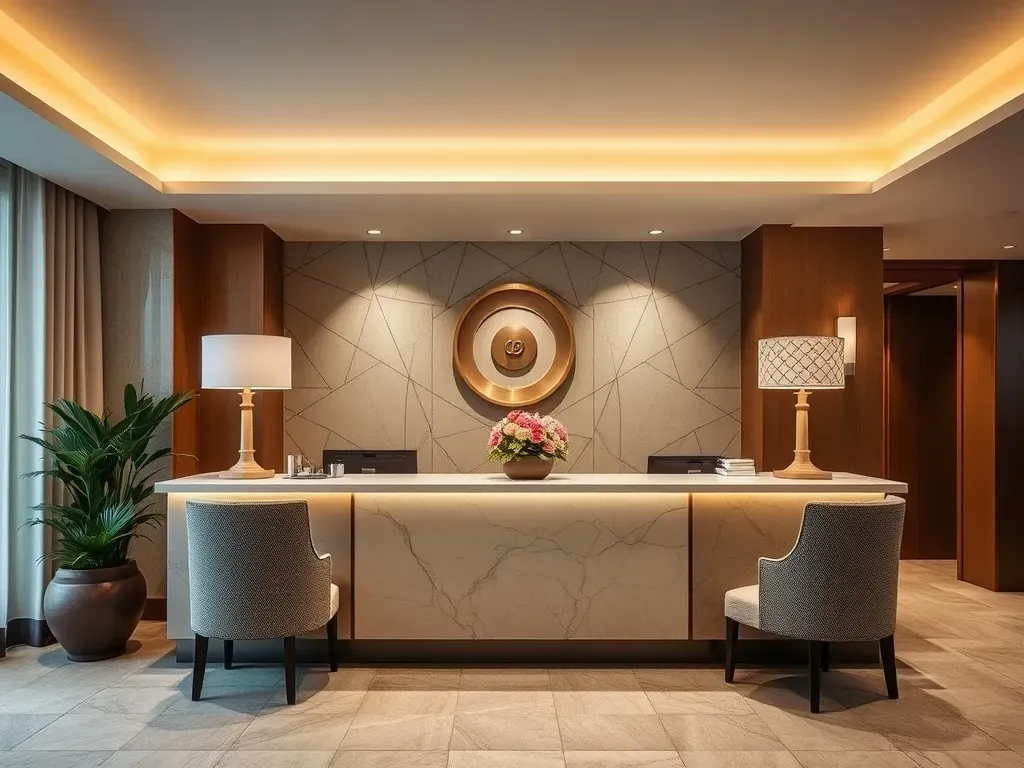 usa hotel reception desk inside