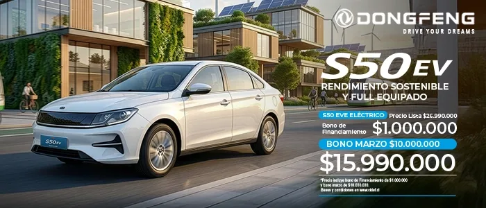 Dongfeng S50 EV blanco. Coche eléctrico con rendimiento sostenible. ¡Oferta de marzo $15.990.000!