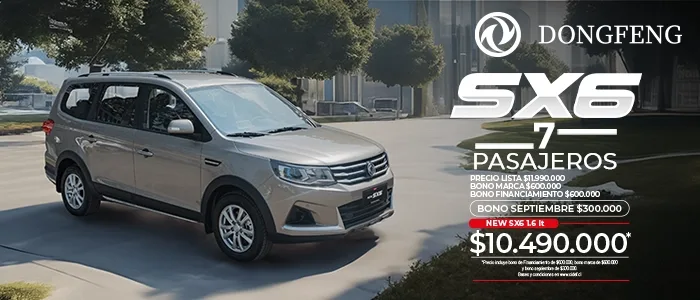 Dongfeng SX6 1.6 lt, MPV de 7 pasajeros color beige. Promoción disponible en concesionario.