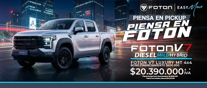 Foton V7 Luxury MT 4x4 Diesel Mild Hybrid. Oferta: $20.390.000 +IVA. Concesionario automotriz.