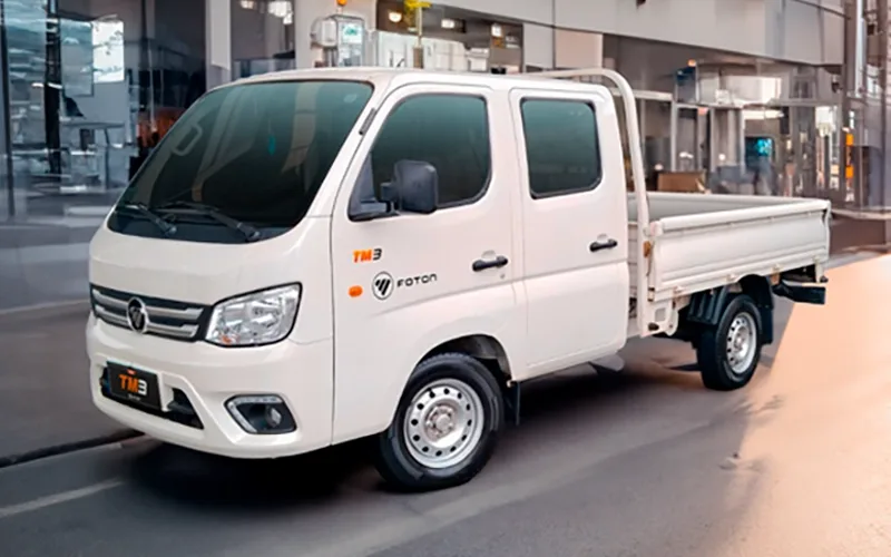 Foton TM3 Doble Cabina blanca, nueva camioneta pick-up utilitaria.