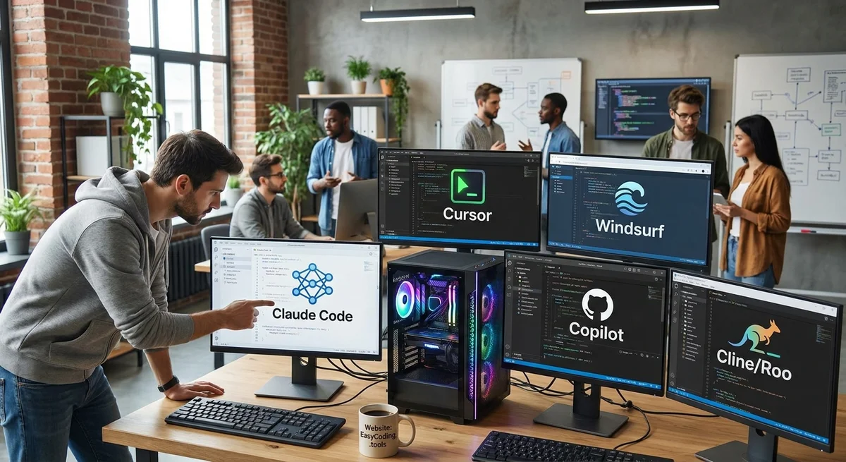 Where the Claude Fable 5 Codes Best: Claude Code vs Cursor vs Windsurf vs Copilot vs Cline/Roo for Agentic Software Engineering