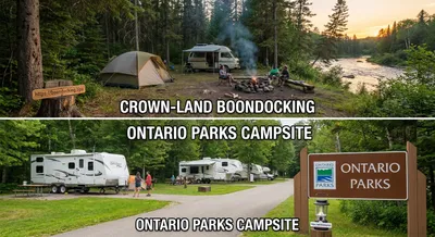 Ontario: Crown-Land Boondocking vs an Ontario Parks Campsite
