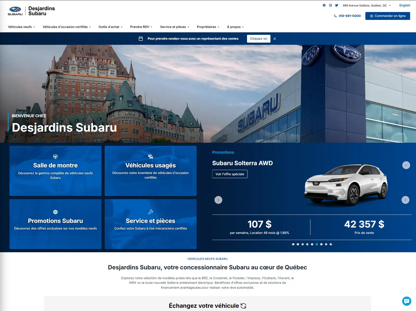 Site desktop Subaru