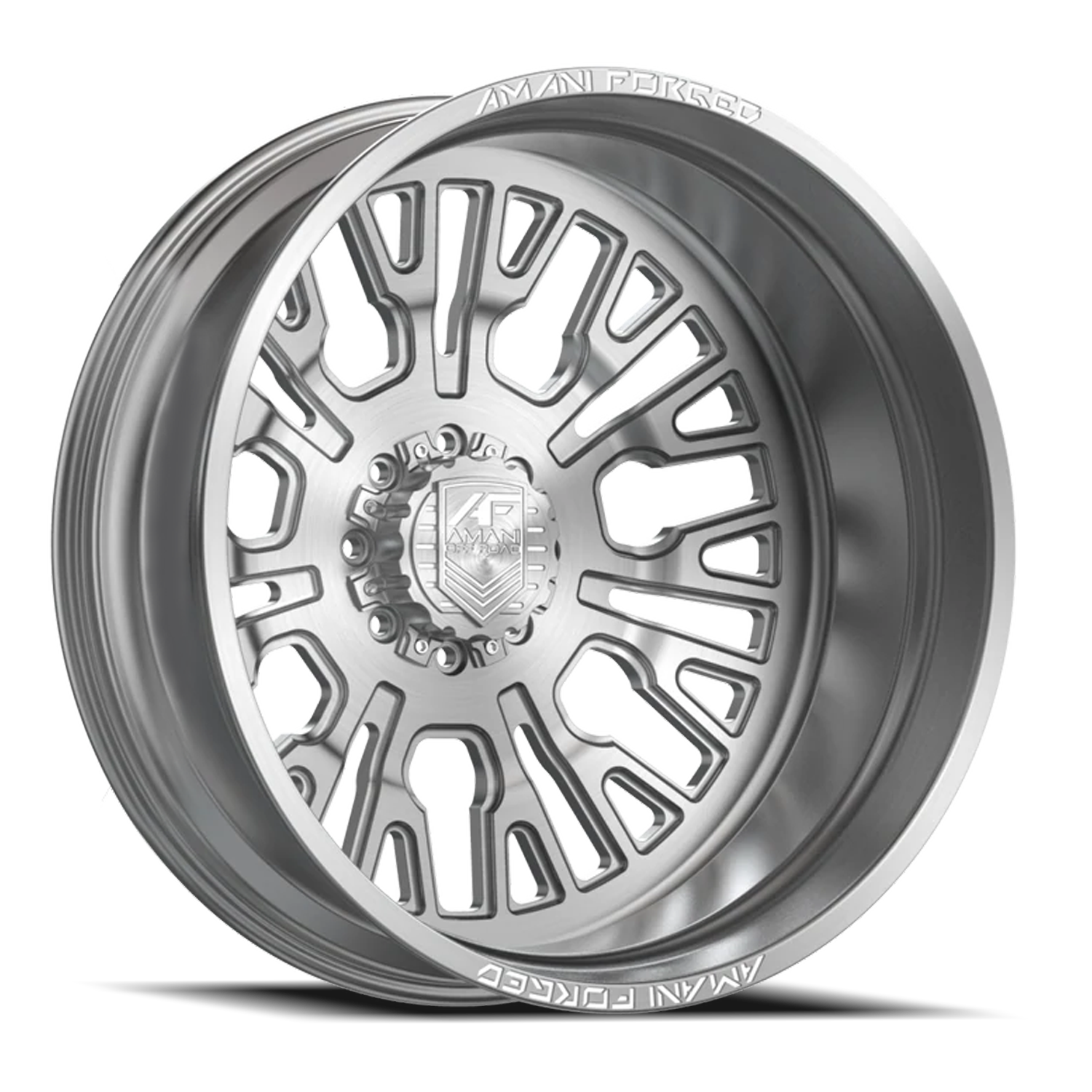 Amani Forged Rivalry Dually B Rims & Wheels Brushed Silver , 8.25×28