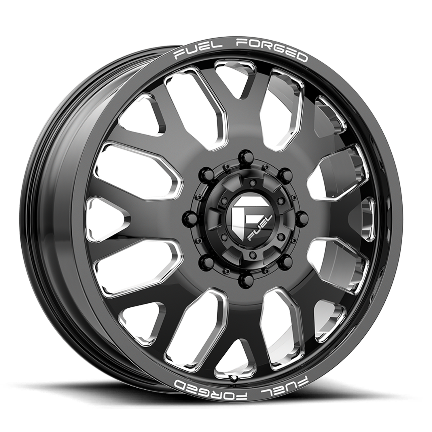 https://storage.googleapis.com/autosync-wheels/Fuel/FF19D-Dually_DE19-BK_Gloss_Black_Milled_10-lug_Front_0001.png