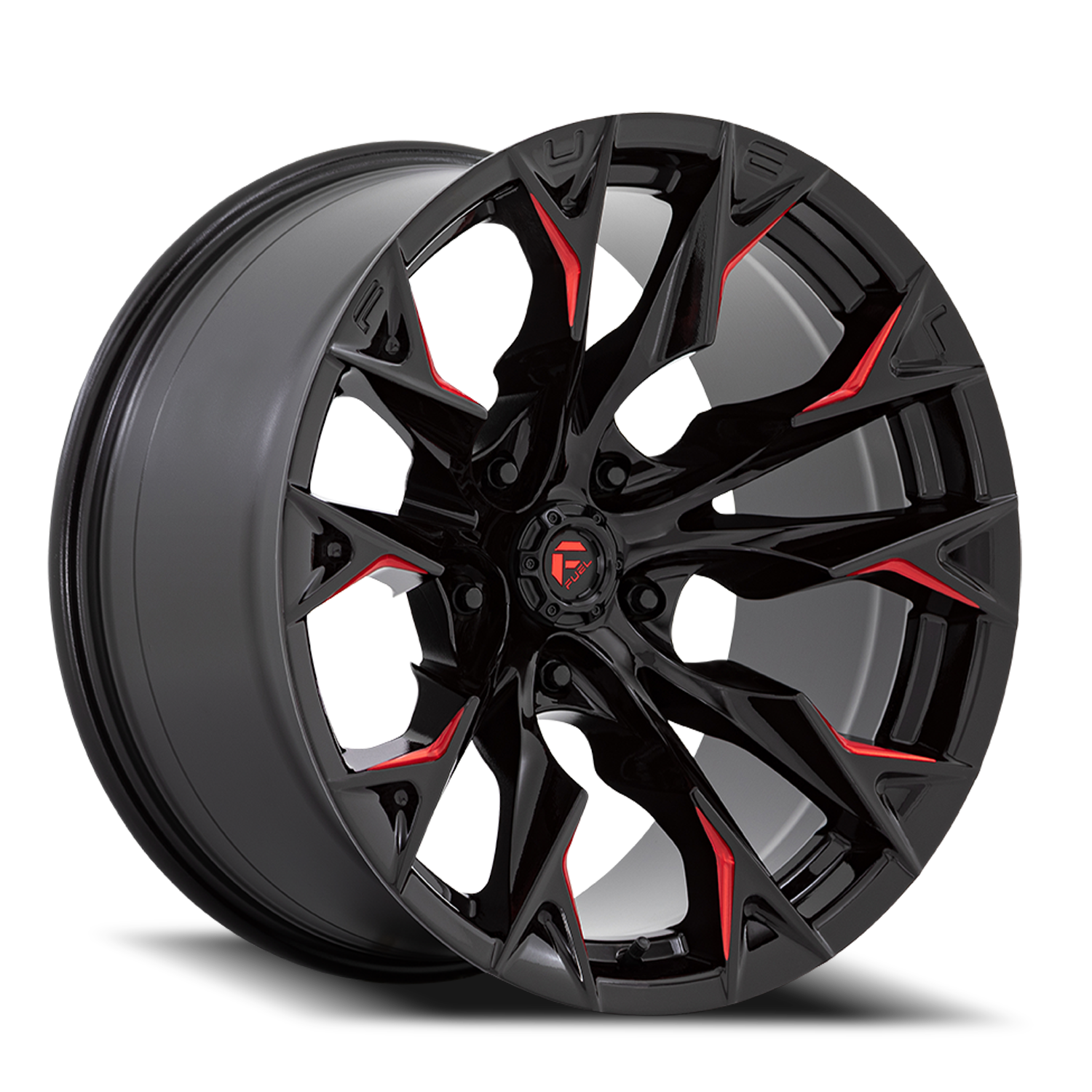 https://storage.googleapis.com/autosync-wheels/Fuel/Flame_D823_Gloss_Black_Milled-Candy-Red_5-lug_0001.png