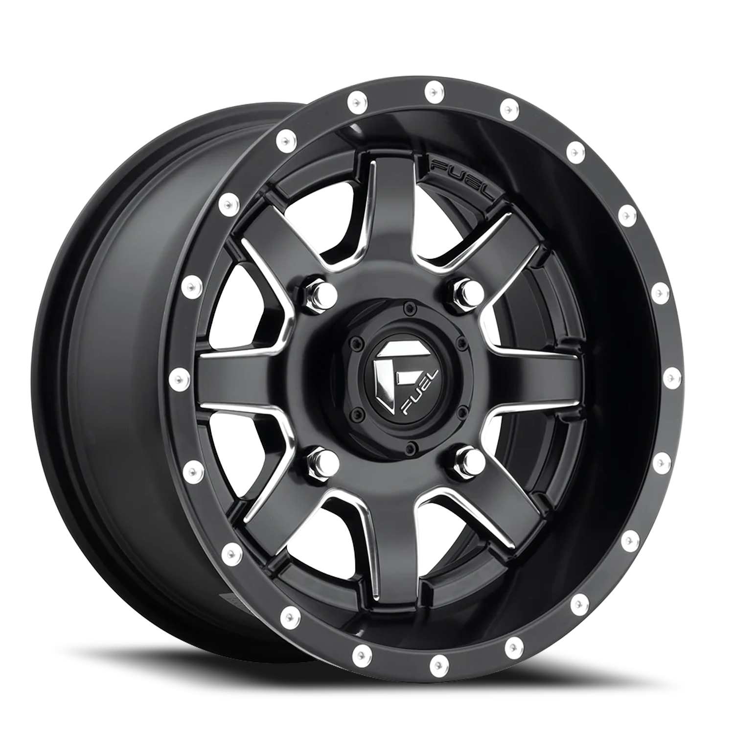 https://storage.googleapis.com/autosync-wheels/Fuel/Maverick-UTV_D538_Matte_Black_Milled_4-lug_0001.png