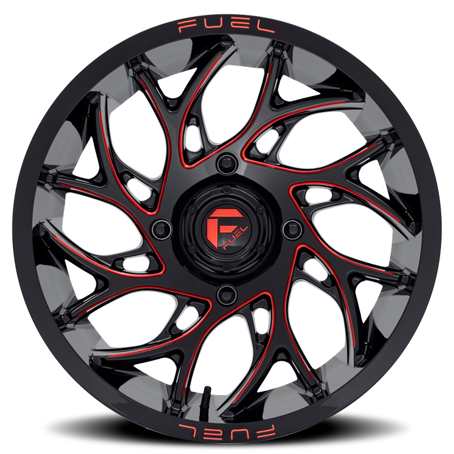 https://storage.googleapis.com/autosync-wheels/Fuel/Runner-UTV_D779_Gloss_Black_Milled-Candy-Red_4-lug_0003.png