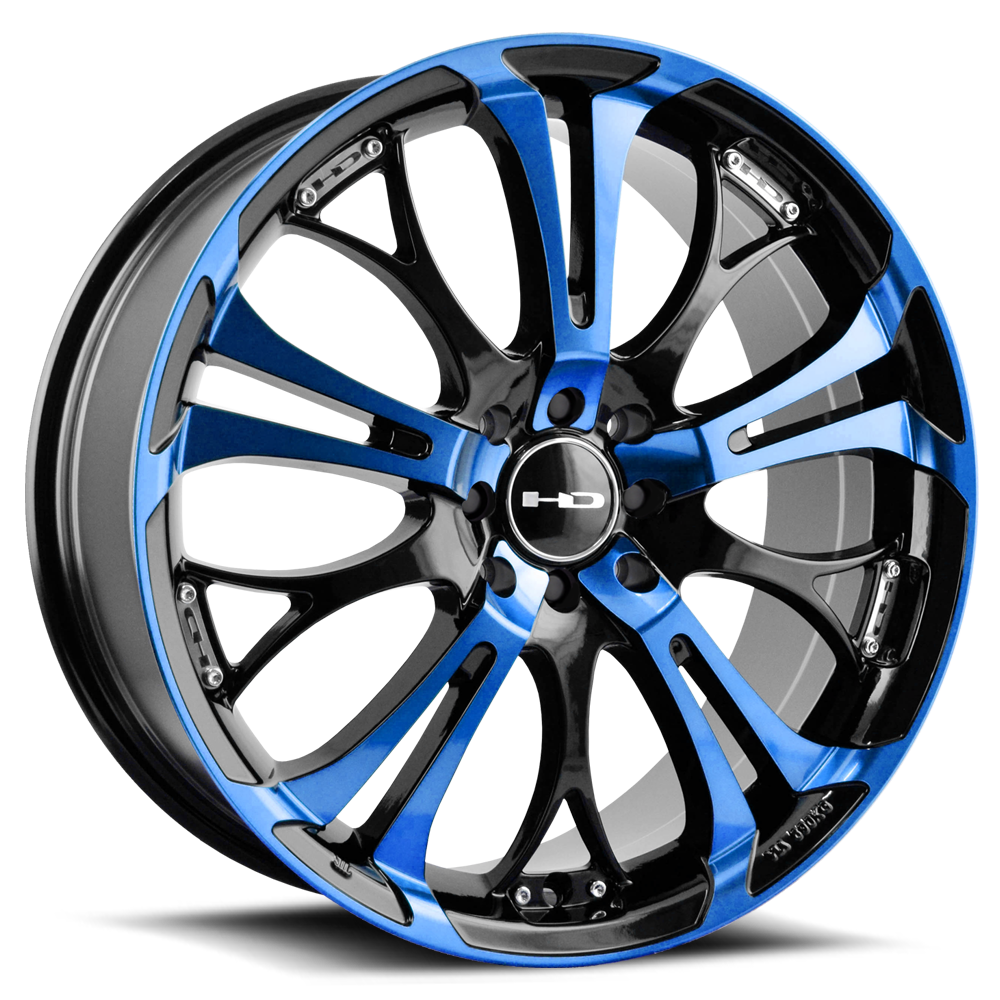 HD Wheels Spinout BK-BL Rims & Wheels Gloss Black, 17.0x7.0 - Group-A ...