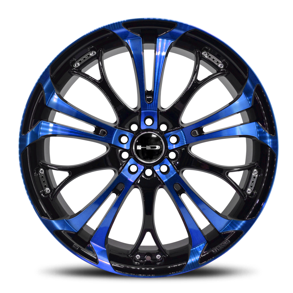 HD Wheels Spinout BK-BL Rims & Wheels Gloss Black, 20.0x8.0 - Group-A ...