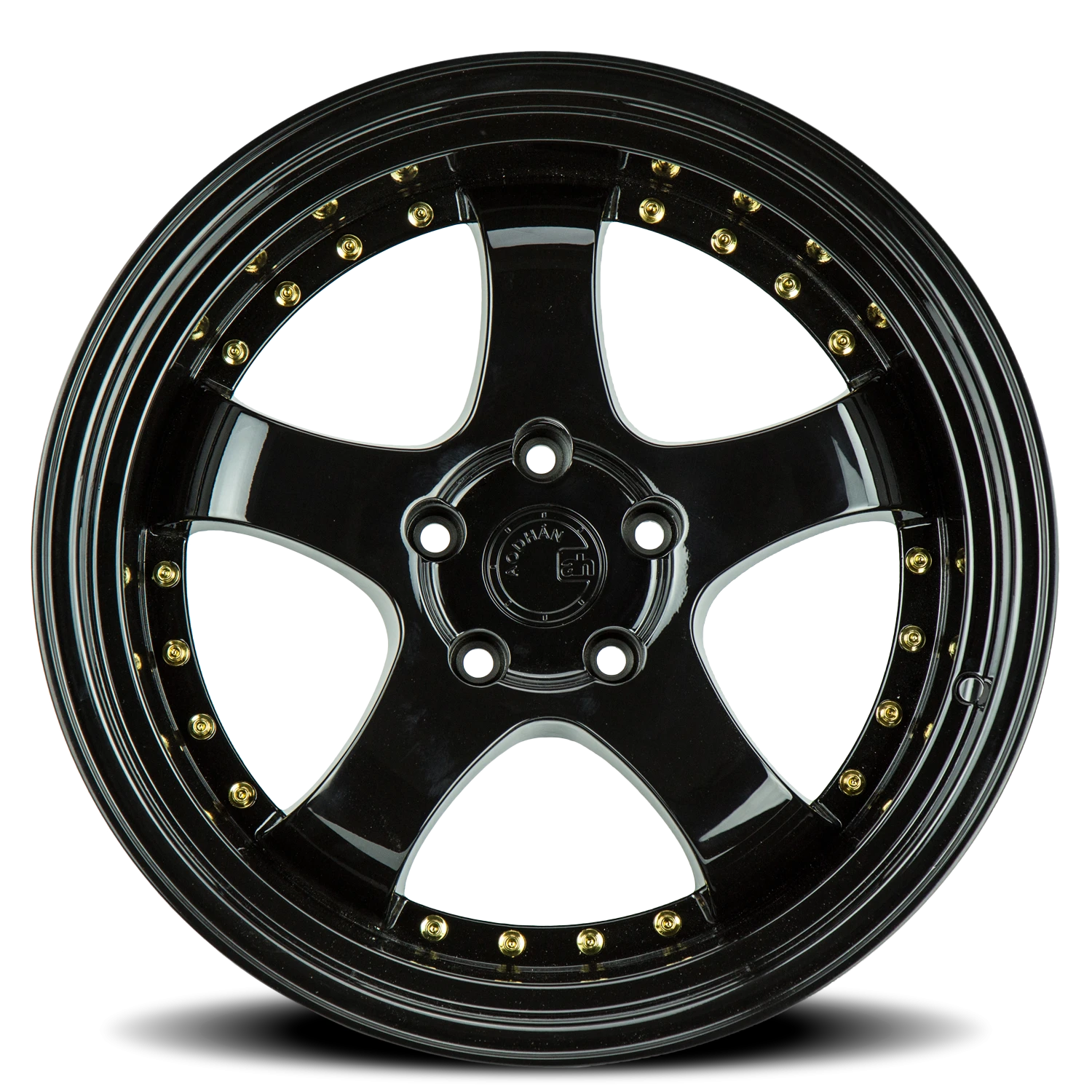 https://storage.googleapis.com/autosync-wheels/webp/AodHan/AH03_FB_Gloss_Black_Gold-Rivets_5-lug_0003.webp
