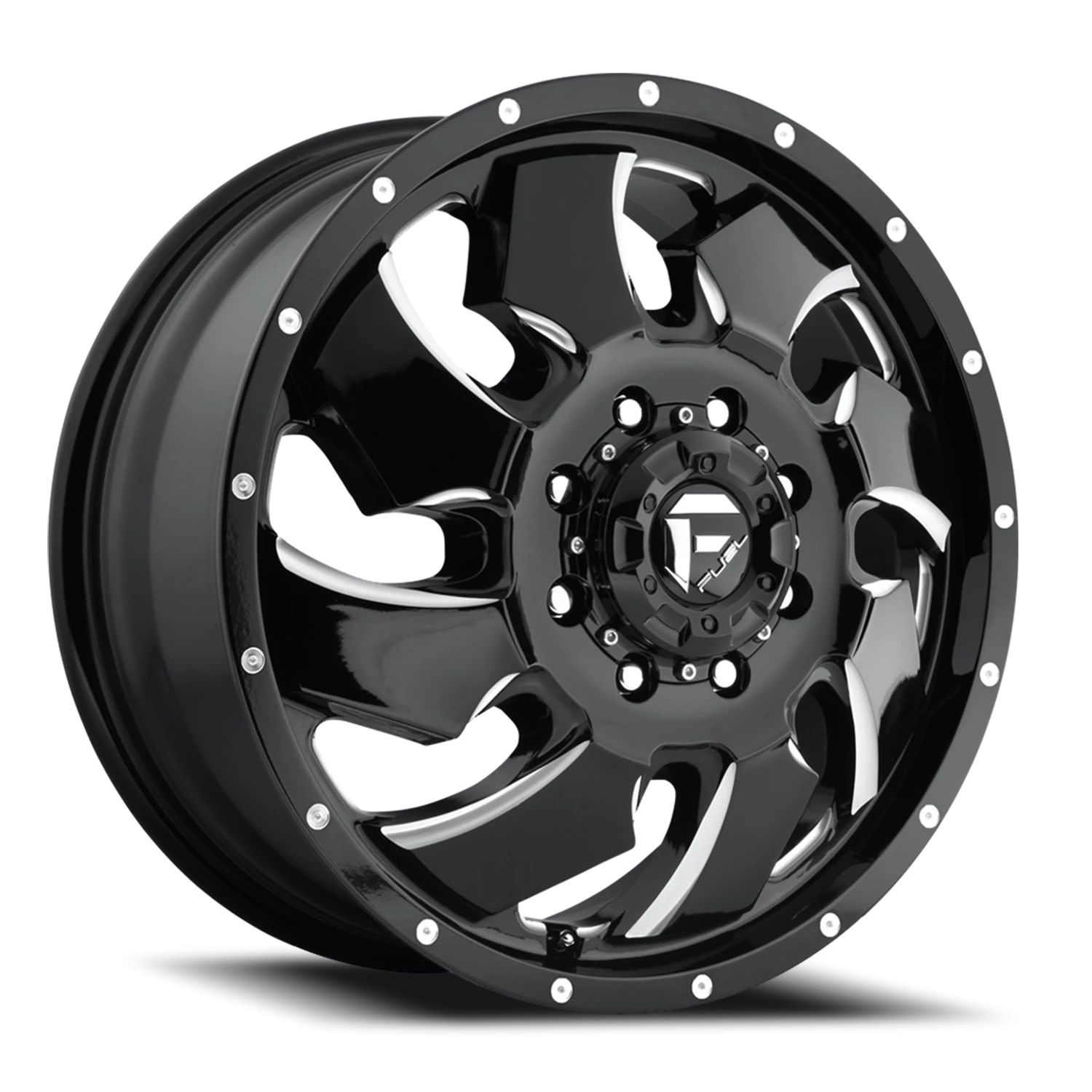 https://storage.googleapis.com/autosync-wheels/webp/Fuel/Cleaver-Dually_D574_Gloss_Black_Milled_8-lug_Front_0001.webp