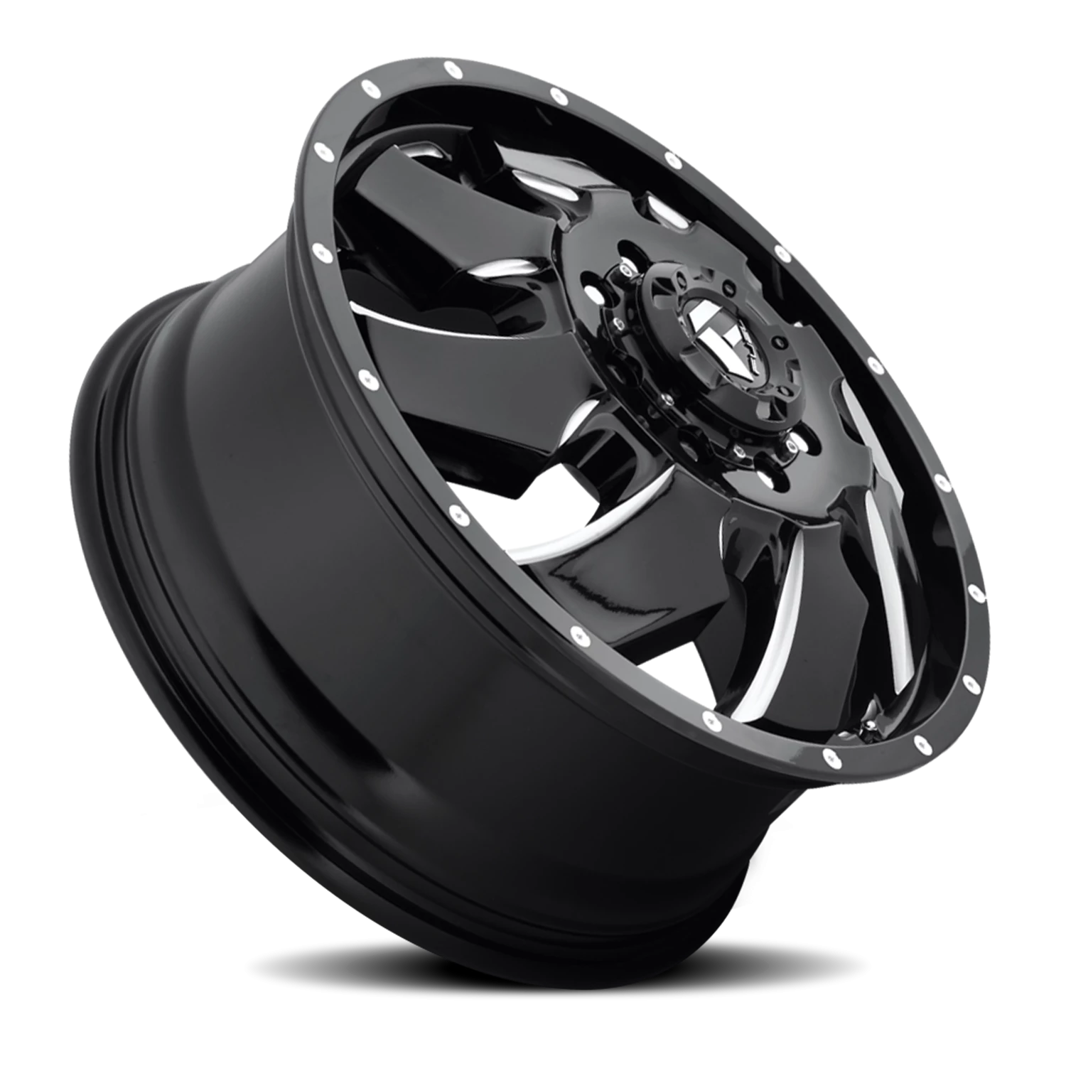 https://storage.googleapis.com/autosync-wheels/webp/Fuel/Cleaver-Dually_D574_Gloss_Black_Milled_8-lug_Front_0002.webp