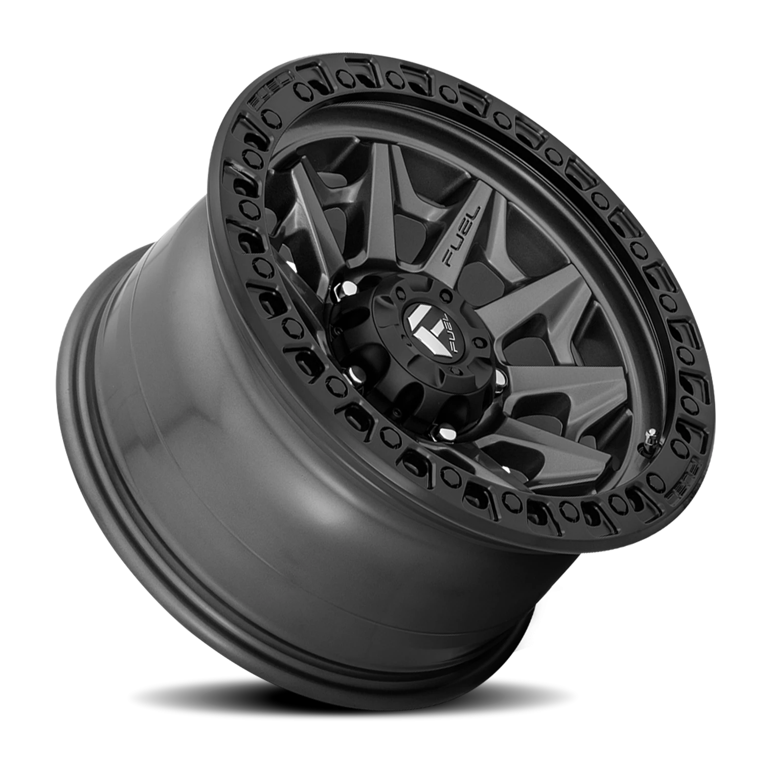 https://storage.googleapis.com/autosync-wheels/webp/Fuel/Covert_D716_Matte_Gunmetal_Black-Bead-Ring_6-lug_0002.webp
