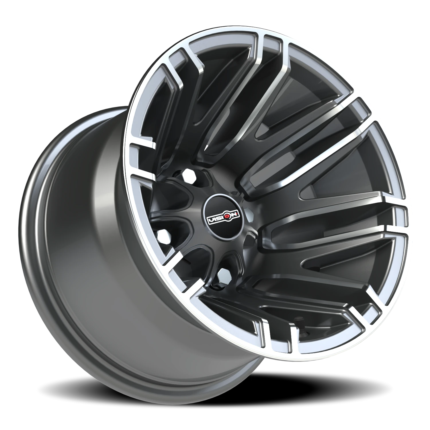 https://storage.googleapis.com/autosync-wheels/webp/Vision/112_Assault-UTV-GMMF_Gunmetal_Machined-Face_4-lug_112-128110gmmf2_0002.webp