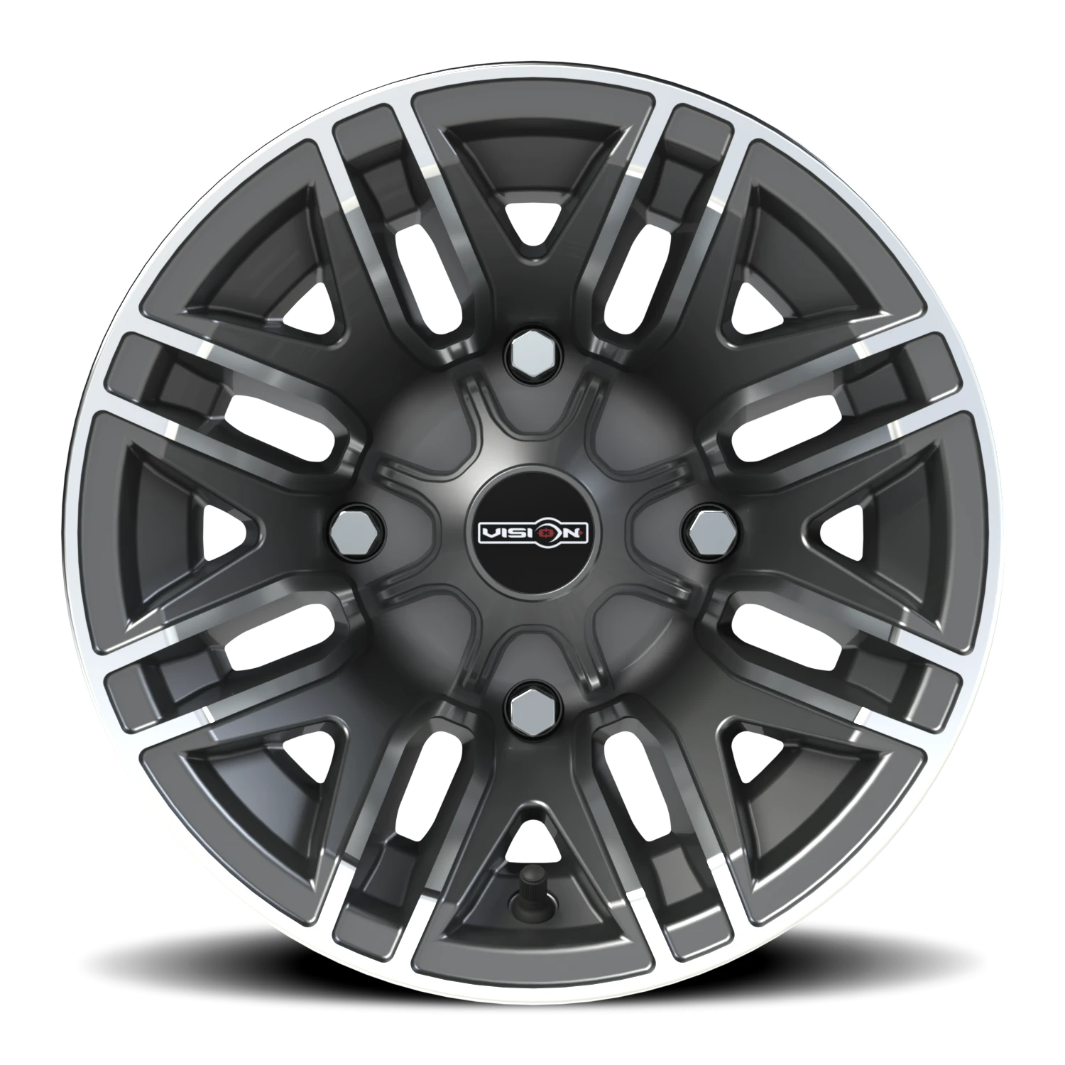 https://storage.googleapis.com/autosync-wheels/webp/Vision/112_Assault-UTV-GMMF_Gunmetal_Machined-Face_4-lug_112-128136gmmf4_0003.webp