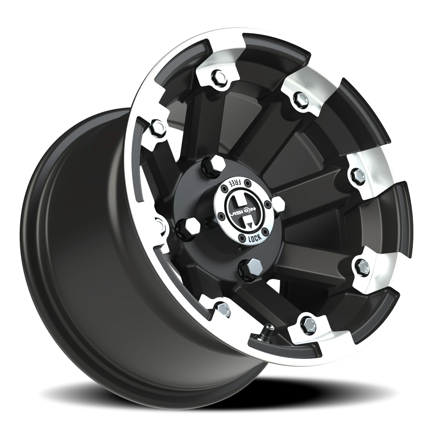 https://storage.googleapis.com/autosync-wheels/webp/Vision/393_Lock-Out-UTV-MBML_Matte_Black_Machined-Lip_4-lug_393-128115mbml4_0002.webp