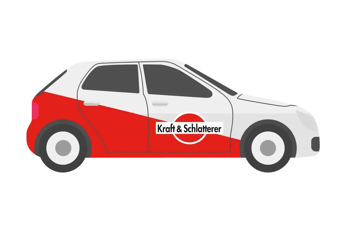 Bei Kraft & Schlatterer Fahrschule fährst du mit einem 009.