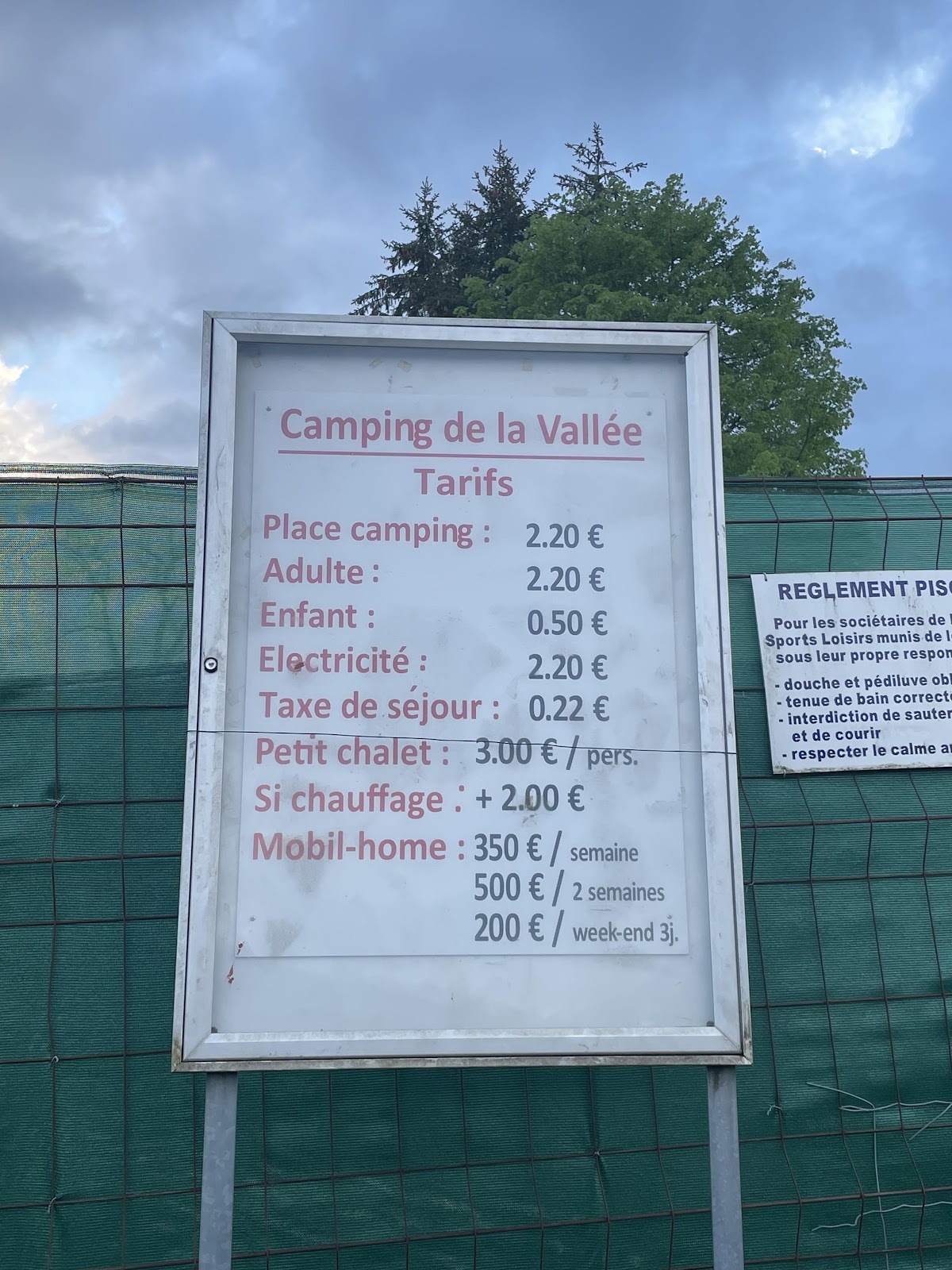 Camping de la Vallee de l’Aube